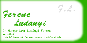 ferenc ludanyi business card