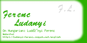 ferenc ludanyi business card